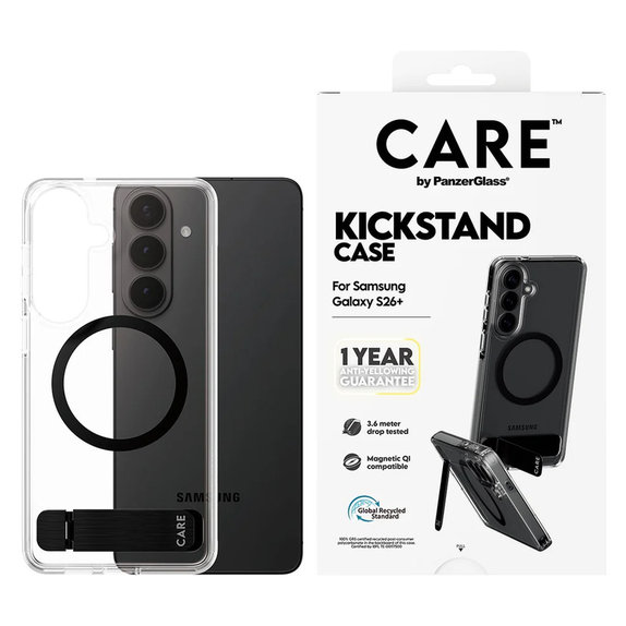Tok Kickstand fekete QI-val Samsung Galaxy S26+ készülékhez, Fekete, PanzerGlass