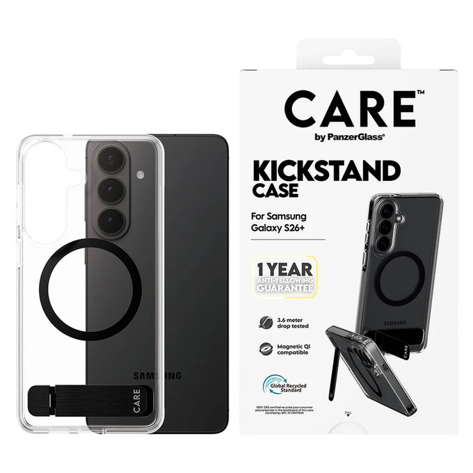 Tok Kickstand fekete QI-val Samsung Galaxy S26+ készülékhez, Fekete, PanzerGlass