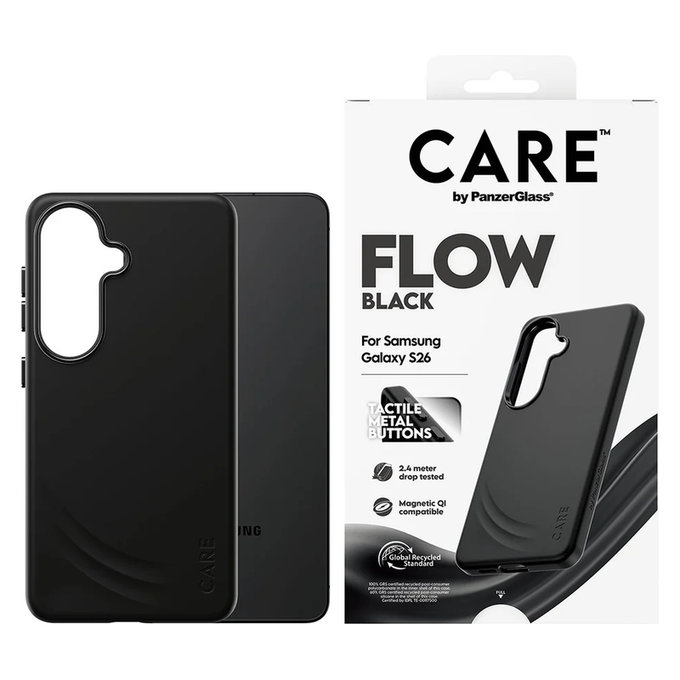 Tok FLOW QI-val Samsung Galaxy S26 készülékhez, Fekete, PanzerGlass