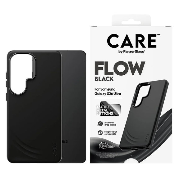 Tok FLOW QI-val Samsung Galaxy S26 Ultra készülékhez, Fekete, PanzerGlass
