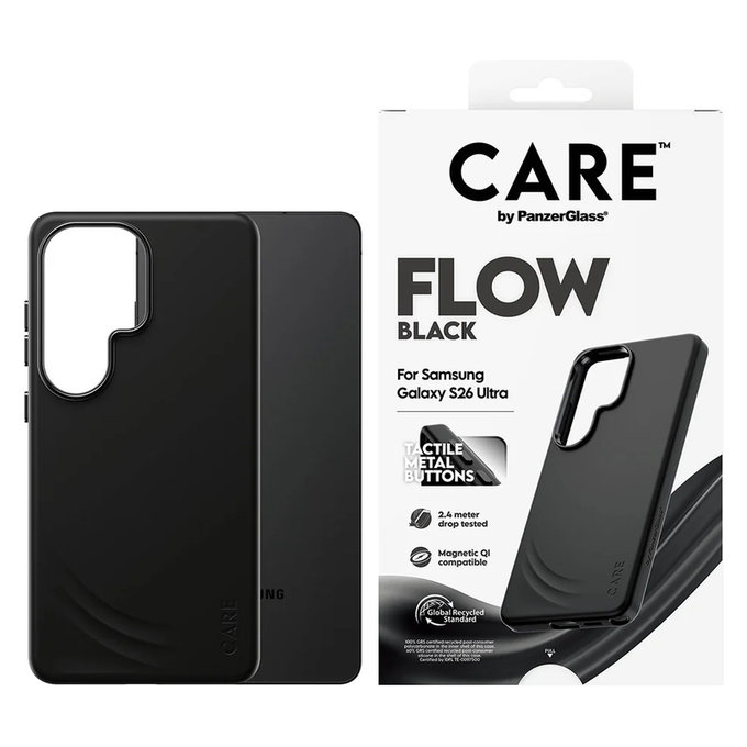 Tok FLOW QI-val Samsung Galaxy S26 Ultra készülékhez, Fekete, PanzerGlass