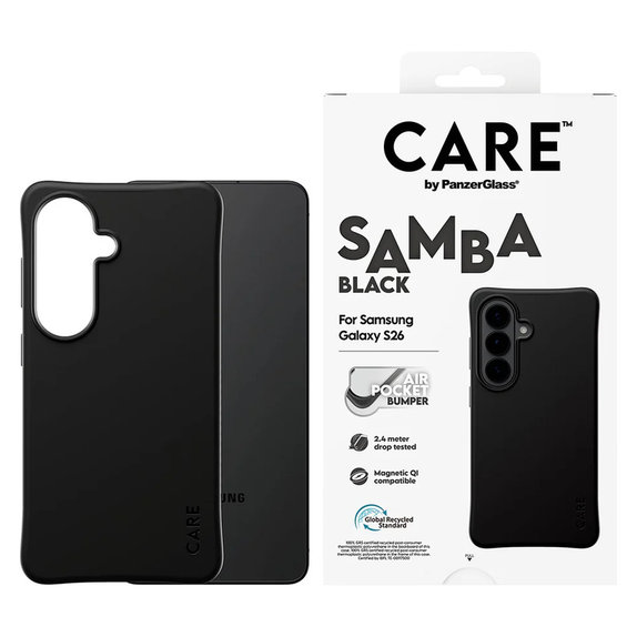 Tok Samba QI-val Samsung Galaxy S26 készülékhez, Fekete, PanzerGlass