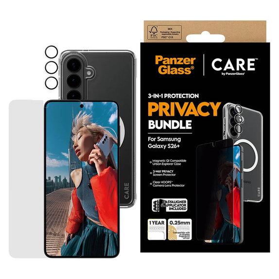 Bundle Privacy 3 az 1-ben Samsung Galaxy S26+ készülékhez, PanzerGlass