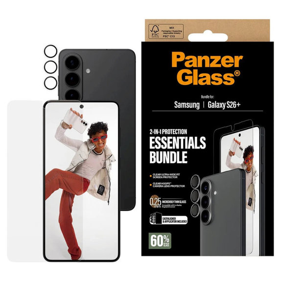 Bundle Essentials 2 az 1-ben Samsung S26+ készülékhez, PanzerGlass