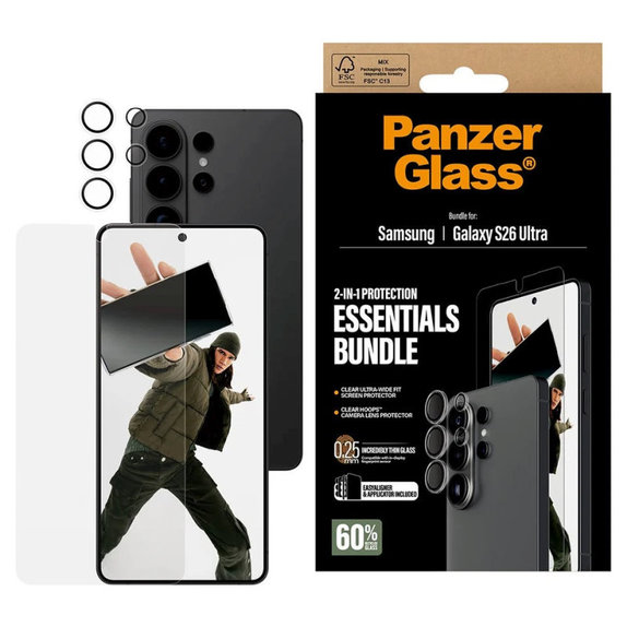 Bundle Essentials 2 az 1-ben Samsung S26 Ultra készülékhez, PanzerGlass