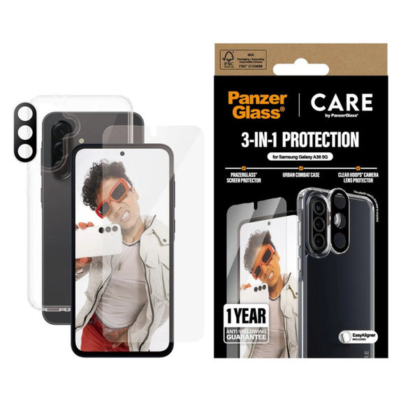 Bundle 3 az 1-ben Samsung A36 5G készülékhez, CARE