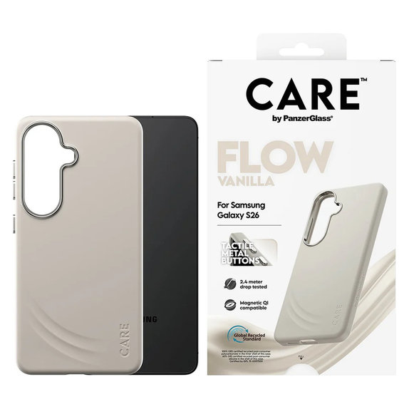 Tok FLOW QI-val Samsung Galaxy S26 készülékhez, Vanilla, PanzerGlass