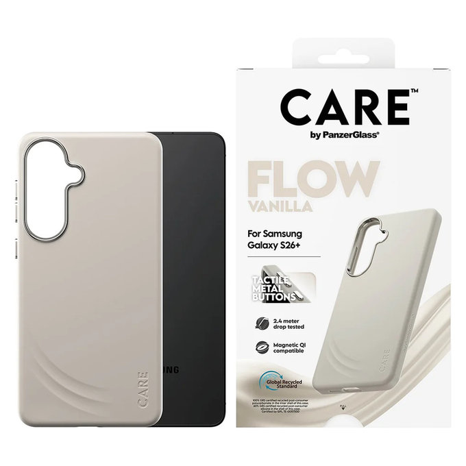 Tok FLOW QI-val Samsung Galaxy S26+ készülékhez, Vanilla, PanzerGlass