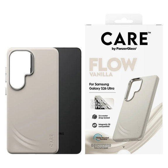 Tok FLOW QI-val Samsung Galaxy S26 Ultra készülékhez, Vanilla, PanzerGlass