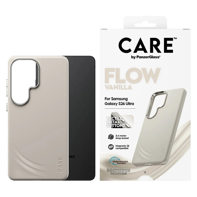 Tok FLOW QI-val Samsung Galaxy S26 Ultra készülékhez, Vanilla, PanzerGlass