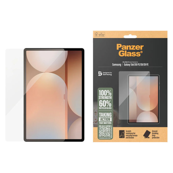 Edzett üveg UWF Samsung Galaxy Tab S10 FE/S9/S9 FE készülékhez, Átlátszó, PanzerGlass