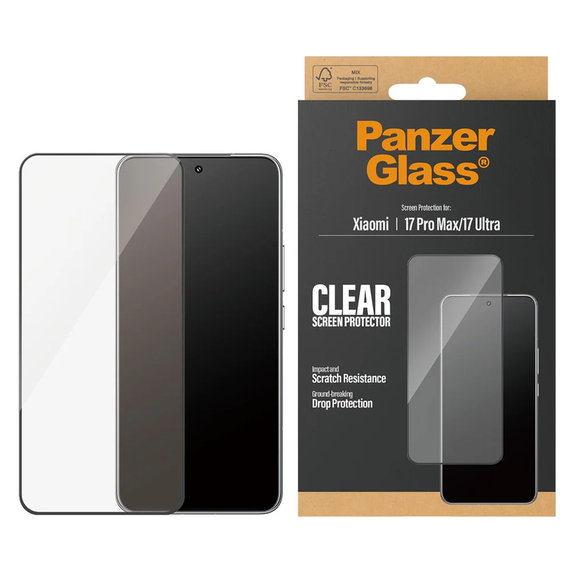 Edzett üveg UWF Xiaomi 17 Ultra készülékhez, Fekete, PanzerGlass