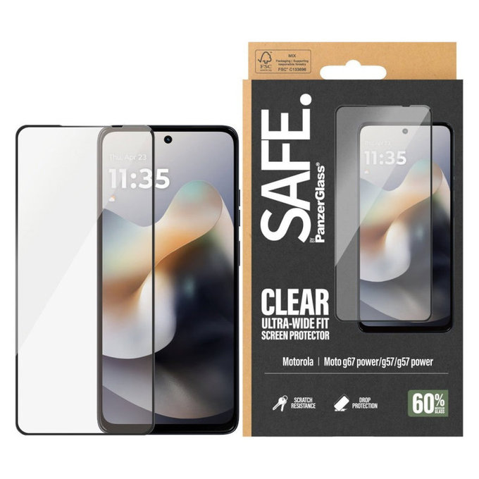 Edzett üveg UWF Motorola Moto G57 Power 5G készülékhez, Fekete, PanzerGlass