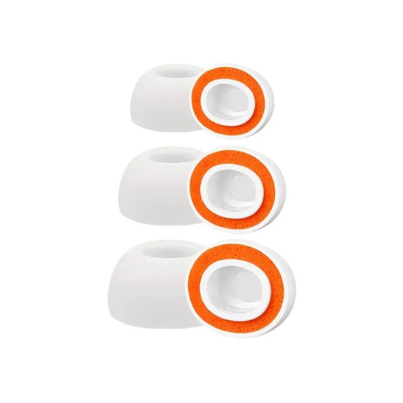 Szilikon fülpárna csere, AirPods 3 Pro, Memory Foam, készlet (L, M, S), fehér