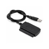 USB 2.0 IDE / SATA adapter 2,5" és 3,5" HDD/SSD-hez, EU tápegységgel