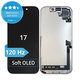 Kijelző Soft OLED 120Hz iPhone 17 - Érintőüveg + Keret, DIAGNOSTIC