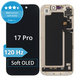 Kijelző Soft OLED 120Hz iPhone 17 Pro - Érintőüveg + Keret, DIAGNOSTIC