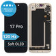 Kijelző Soft OLED 120Hz iPhone 17 Pro, Érintőüveg kerettel, DIAGNOSTIC