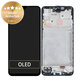 Kijelző Samsung A16 4G, Black, Érintőüveg kerettel, GH82-36253A, Genuine Service Pack