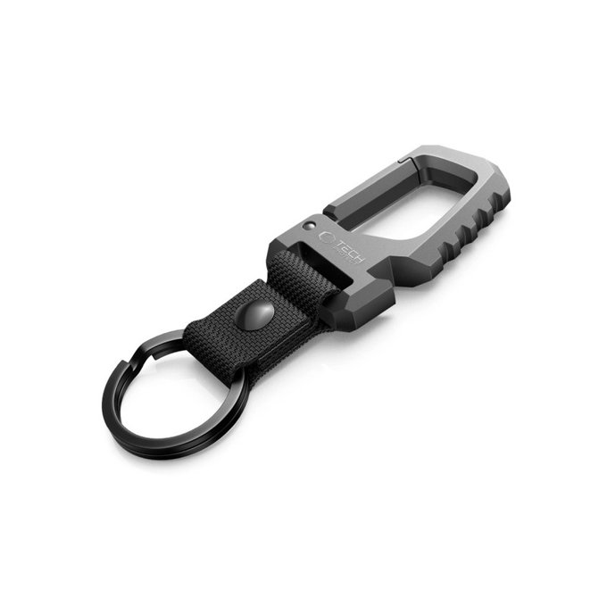 Kulcstartó Slidelock Carabiner Keychain, Gunmetal, Tech-Protect