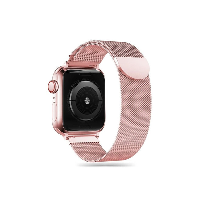 Szíj Milaneseband Apple Watch 8 / 9 / 10 / 11 / SE (40 / 41 / 42 mm), Rose Gold, Tech-Protect