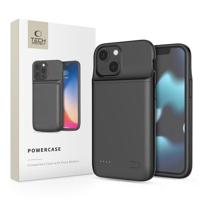 Powerbank Powercase 4700mAh iPhone 12 Mini / 13 Mini, fekete, Tech-Protect