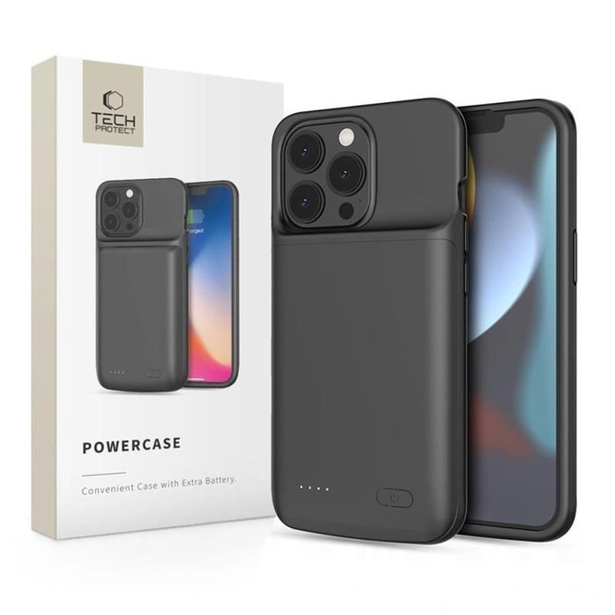 Powerbank Powercase 4800mAh iPhone 13 / 13 Pro, fekete, Tech-Protect