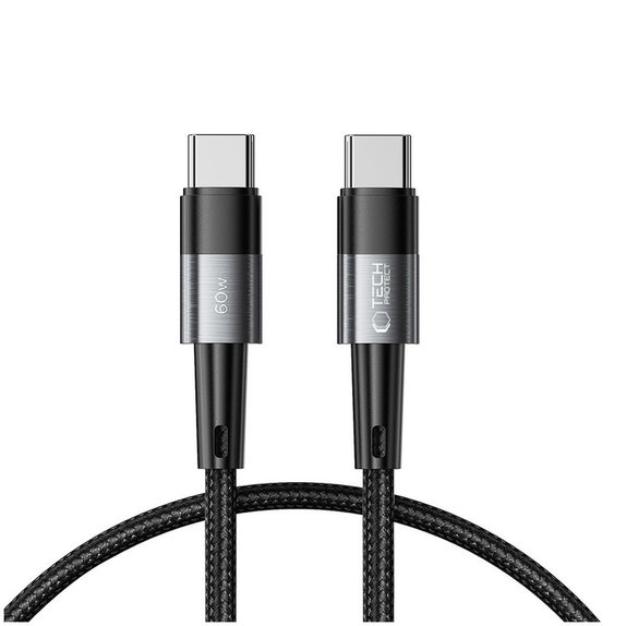 Kábel Ultraboost USB-C Cable PD 60W / 3A 25CM, szürke, Tech-Protect