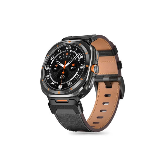 Szíj Delta Pro Samsung Watch Ultra 1 / 2 2024-2026 (47 mm) Leather, fekete, Tech-Protect