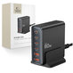Hálózati töltő DC80W-GAN 6-PORT PD 80W / QC3.0, fekete, Tech-Protect