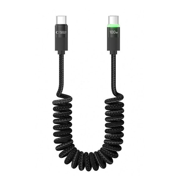 Kábel UB20T Ultraboost USB-C Cable PD 100W / 5A 180CM, fekete, Tech-Protect