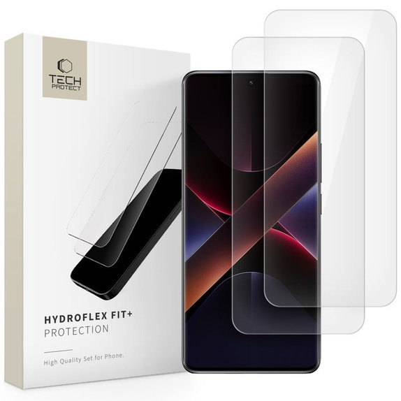 Hidrogél fólia Hydro Flex+ 2-PACK Xiaomi Redmi Note 14 Pro 5G / 14 Pro+ Plus 5G / Poco X7 5G, átlátszó, Tech-Protect