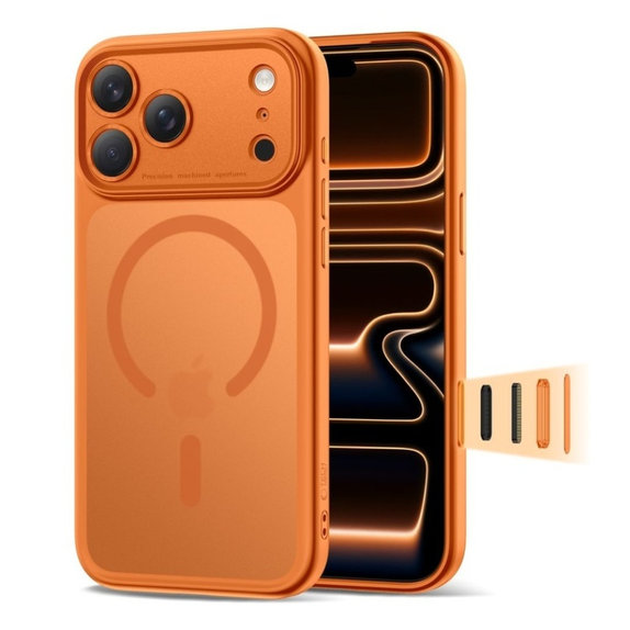 Tok MagPeak MagSafe CC iPhone 17 Pro, Matte Cosmic Orange, Tech-Protect