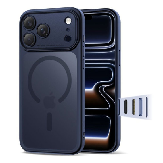 Tok MagPeak MagSafe CC iPhone 17 Pro, Matte Deep Blue, Tech-Protect