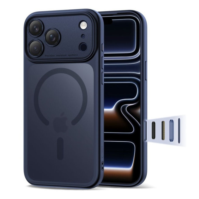 Tok MagPeak MagSafe CC iPhone 17 Pro, Matte Deep Blue, Tech-Protect