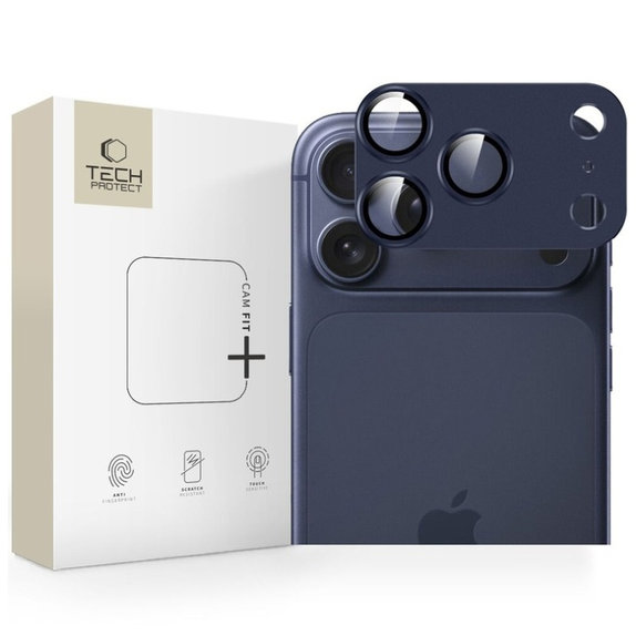 Kameravédő Camfull Fit+ iPhone 17 Pro Max, Deep Blue, Tech-Protect