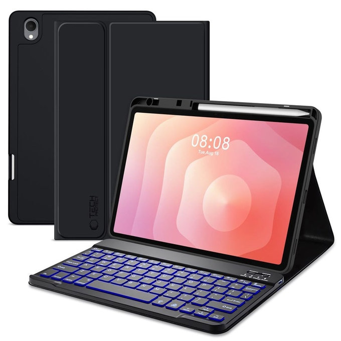 Tok Sc Pen + Keyboard Samsung Tab S11 11.0 X730 / X736B, fekete, Tech-Protect
