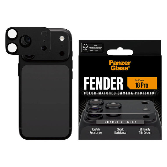 Objektívlencse védő Fender iPhone 18 Pro, Shades of Grey, PanzerGlass