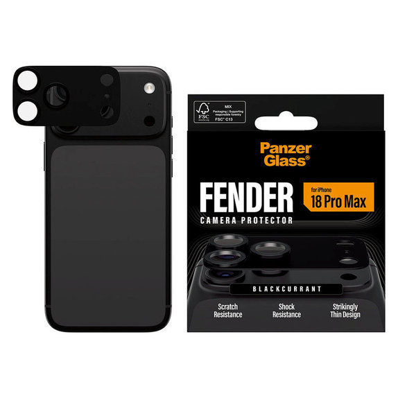 Objektívlencse védő Fender iPhone 18 Pro Max, Black Currant Currant, PanzerGlass