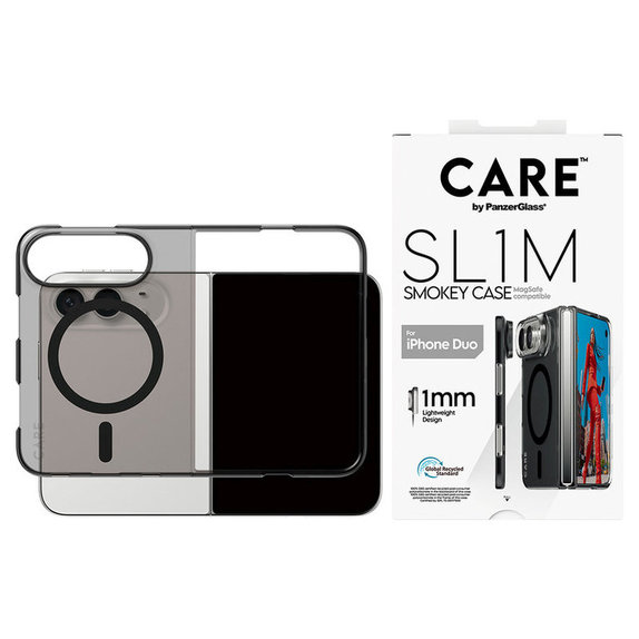 SL1M Smokey tok fekete MagSafe-fel iPhone Duo készülékhez, PanzerGlass