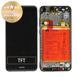 Huawei P10 Lite - LCD Kijelző + Érintőüveg + Keret + Akkumulátor (Graphite Black) - 02351FSG, 02351FSE Genuine Service Pack