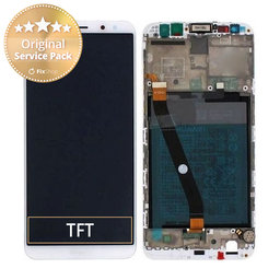 Huawei Mate 10 Lite RNE-L21 - LCD Kijelző + Érintőüveg + Keret + Akkumulátor (Prestige Gold) - 02351QXU, 02351QEY