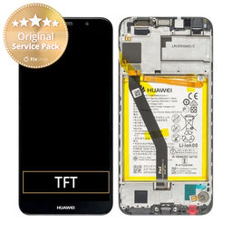 Huawei Y6 (2018), Y6 Prime (2018) - LCD Kijelző + Érintőüveg + Keret + Akkumulátor (Black) - 02351WLJ Genuine Service Pack