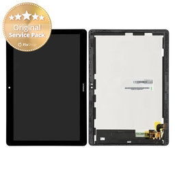 Huawei MediaPad T3 10 - LCD Kijelző + Érintőüveg + Keret (Space Grey) - 02351SYF, 02351JGD, 02351JGC Genuine Service Pack