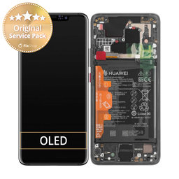 Huawei Mate 20 Pro - LCD Kijelző + Érintőüveg + Keret + Akkumulátor (Black) - 02352FRL Genuine Service Pack