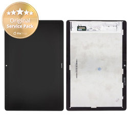 Huawei MediaPad T5 10.1 - LCD Kijelző + Érintőüveg + Keret (Black) - 02352DPC, 02352DPT Genuine Service Pack