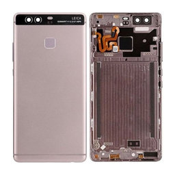 Huawei P9 - Akkumulátor Fedőlap + Ujjlenyomat Érzékelő ujj (Gray) - 02350SQJ Genuine Service Pack