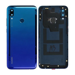 Huawei P Smart (2019) - Akkumulátor Fedőlap + Ujjlenyomat Érzékelő (Aurora Blue) - 02352HTV, 02352JFD Genuine Service Pack