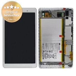 Huawei MediaPad T2 10.0 Pro - LCD Kijelző + Érintőüveg + Keret + Akkumulátor (Pearl White) - 02350TNC Genuine Service Pack