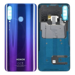 Huawei Honor 20 Lite - Akkumulátor Fedőlap + Ujjlenyomat Érzékelő (Phantom Blue) - 02352QNB, 02352QNT Genuine Service Pack